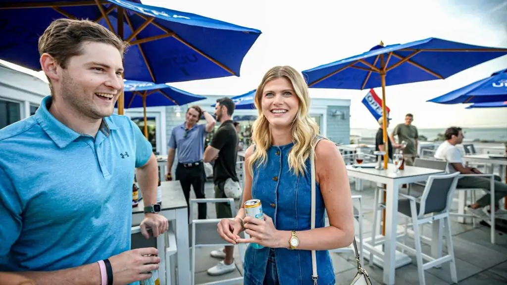Team members at an outdoor event